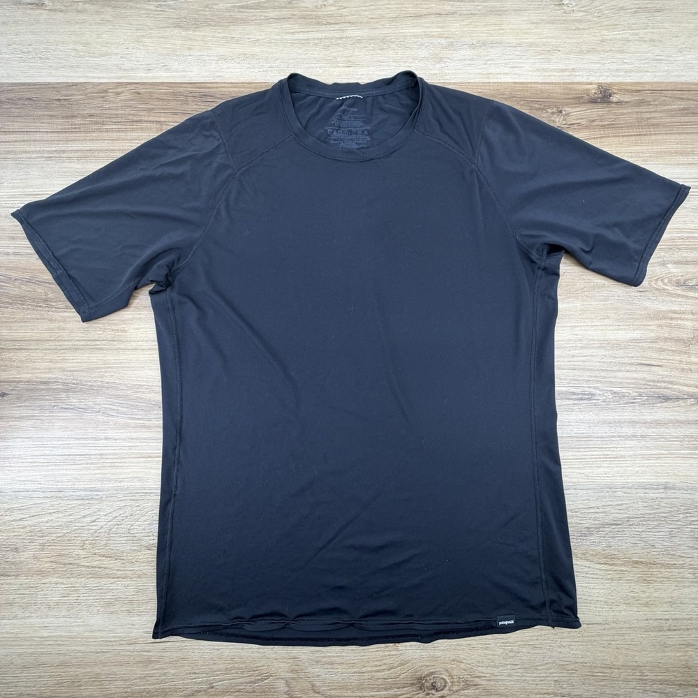 Patagonia Midweight Capilene Baselayer Short Sleeve Black Men's Size Large